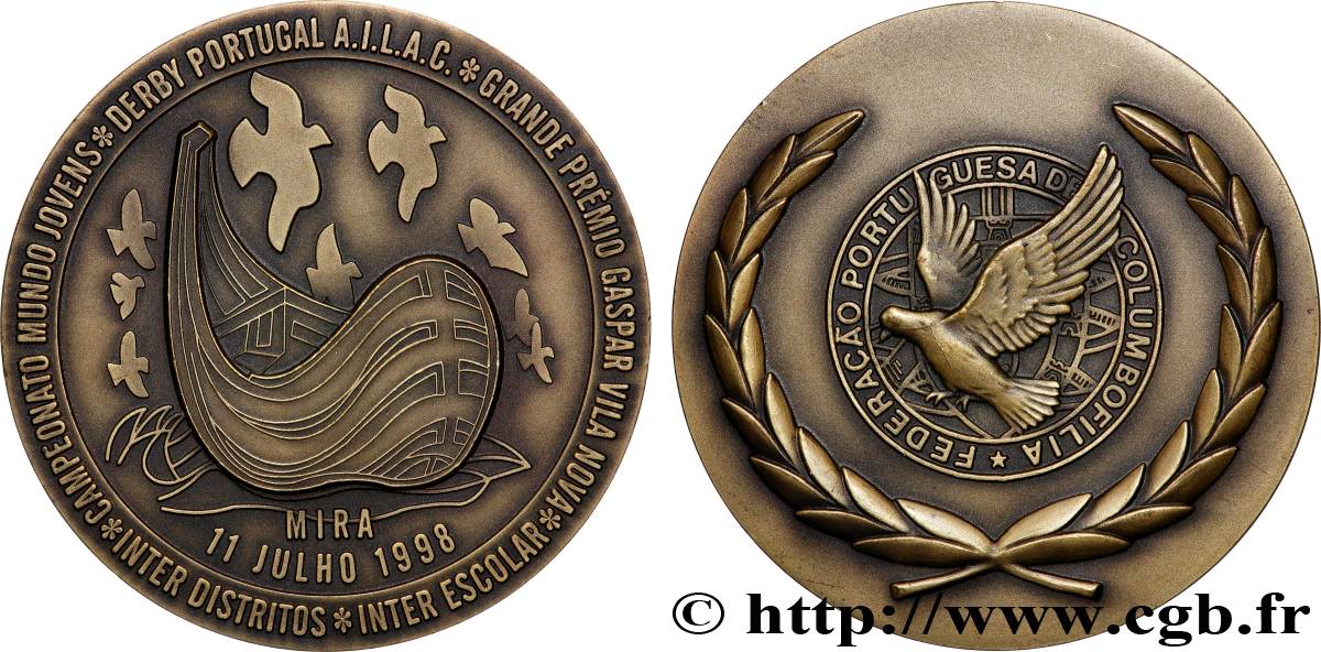 PORTUGAL Médaille, Fédération portugaise de colombophilie SUP
