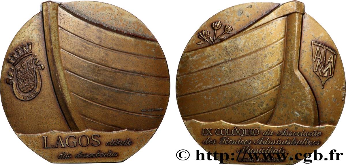 PORTUGAL Médaille, IX.e colloque des associations deux techniciens administratifs, n° 710 TTB+
