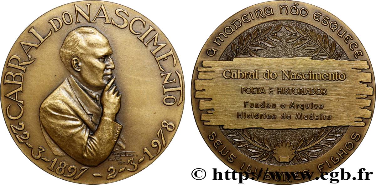 PORTUGAL Médaille, Cabral do Nascimento TTB+