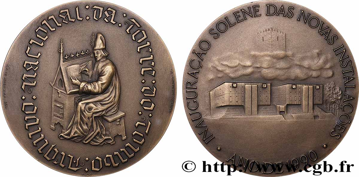 PORTUGAL Médaille, Archives nationales de Torre do Tomb, n°938 TTB+
