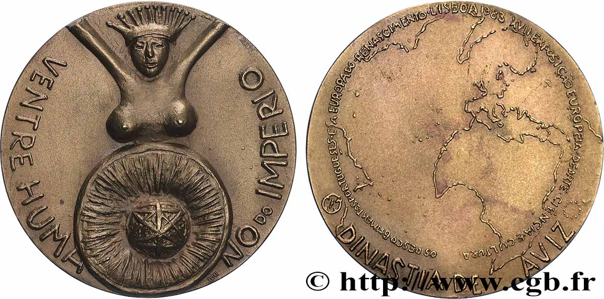 PORTUGAL Médaille, Les découvertes portugaises et européennes, n°2221 TTB+
