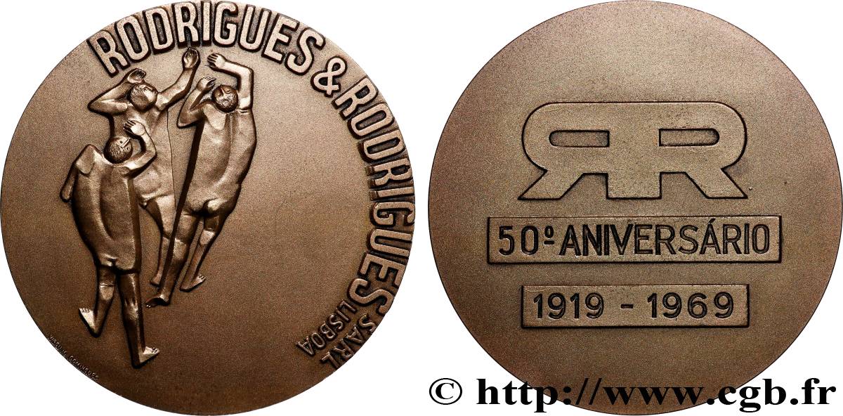 PORTUGAL Médaille, Rodrigues et Rodrigues TTB+