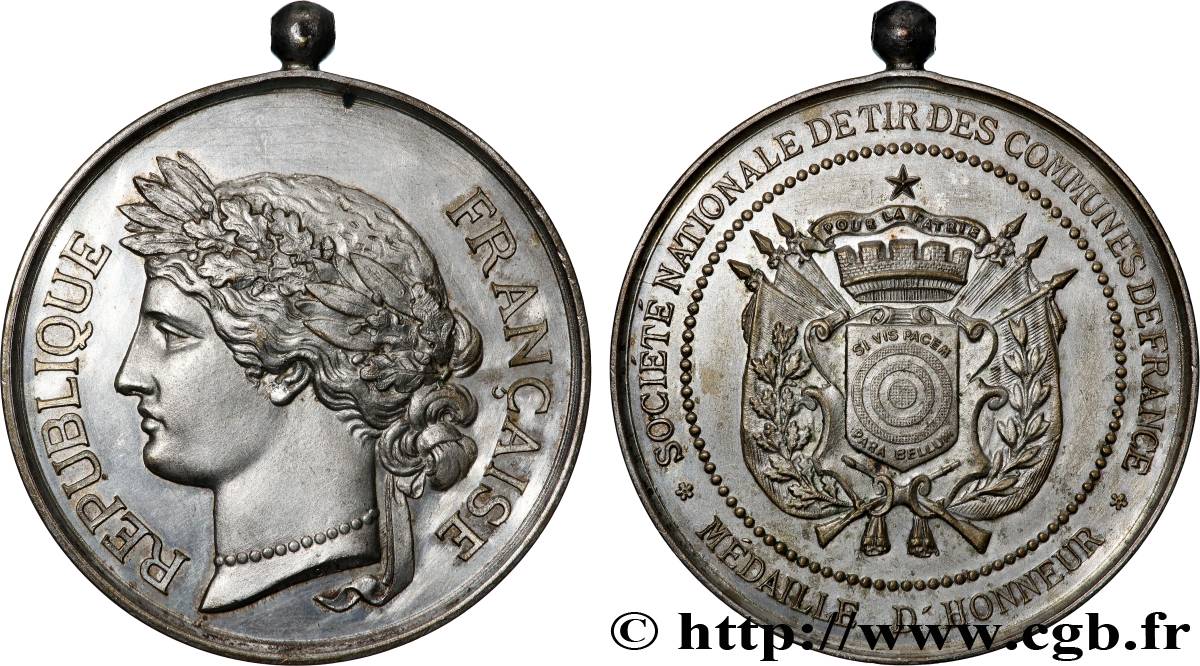 TIR ET ARQUEBUSE Médaille d’honneur, Société Nationale du Tir des communes de France fVZ