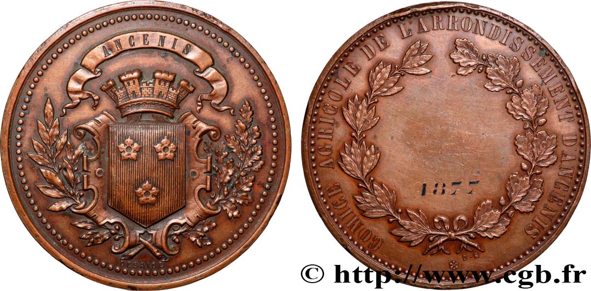 TROISIÈME RÉPUBLIQUE Médaille, Comice agricole TTB+