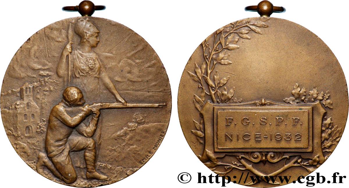 III REPUBLIC Médaille de récompense AU