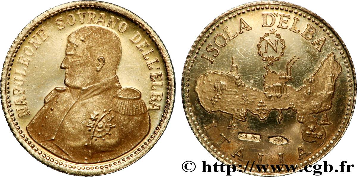 PREMIER EMPIRE / FIRST FRENCH EMPIRE Médaille, Napoléon Ier, souverain d’Elbe AU