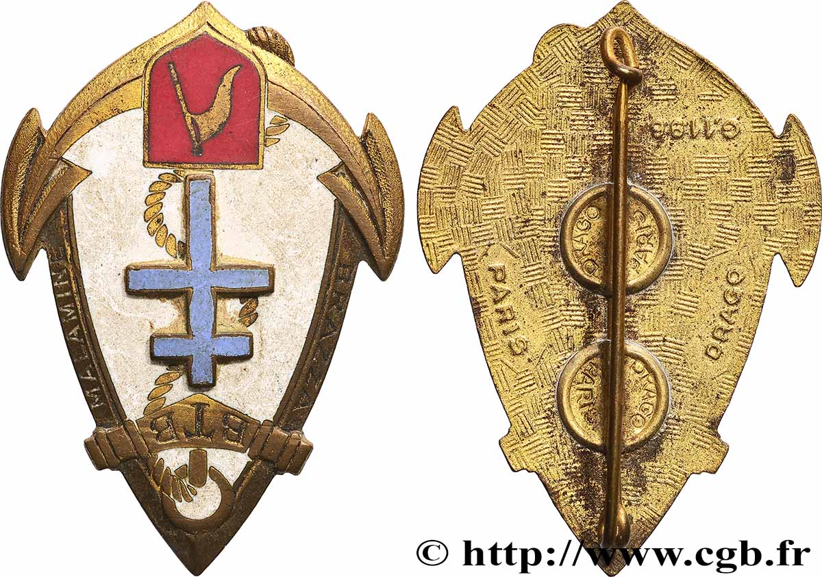 FRANZÖSISCH-KONGO Insigne, Bataillon des tirailleurs de Brazzaville SS