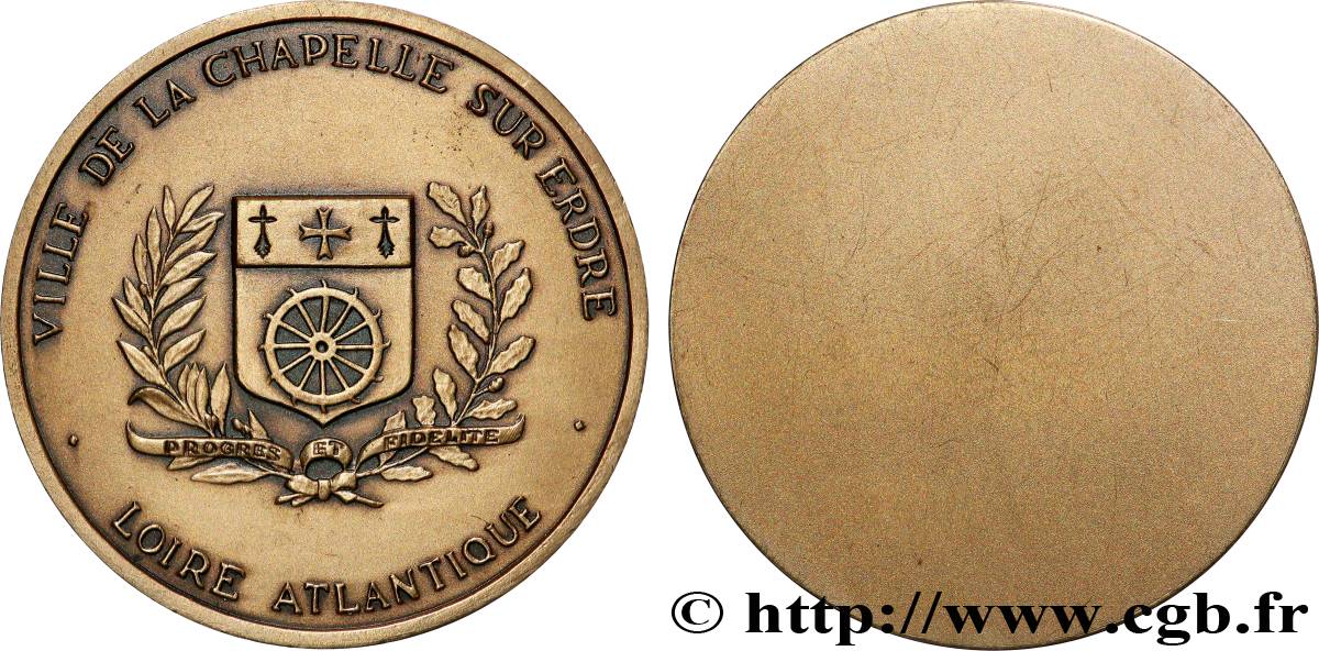 VILLES ET MAIRIES Médaille, Ville de la Chapelle sur Erdre TTB+