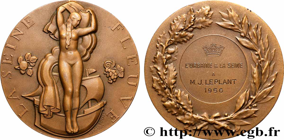 ASSURANCES Médaille, La Seine Fleuve, L’Urbaine et la Seine TTB+