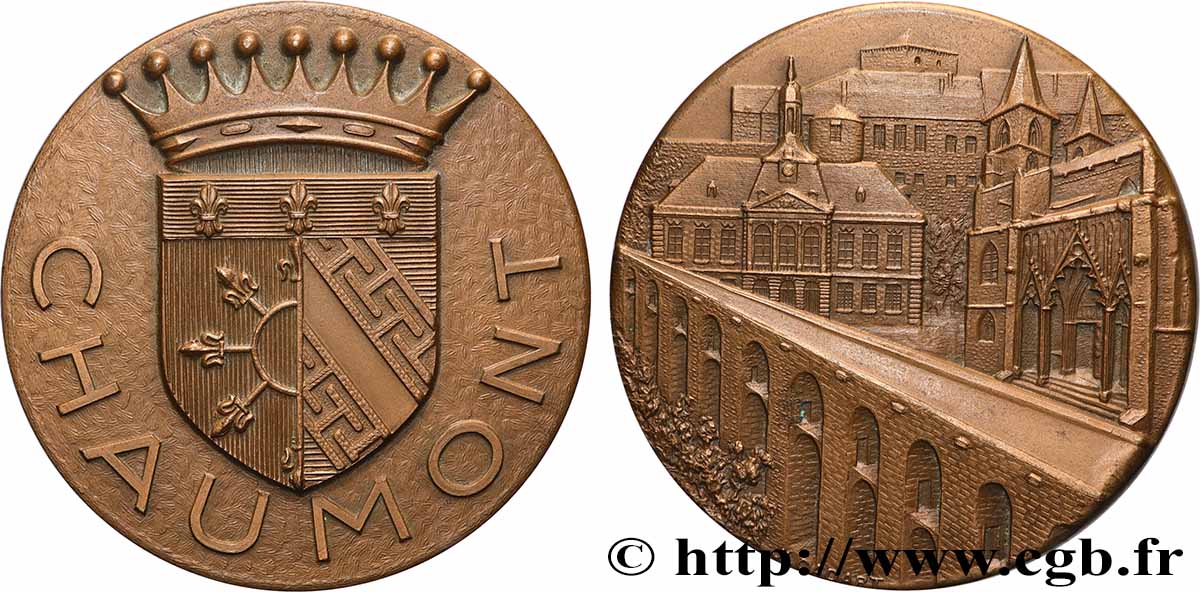 VILLES ET MAIRIES Médaille, Chaumont SUP