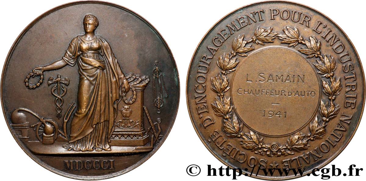 ETAT FRANÇAIS Médaille, Encouragement pour l’industrie nationale fVZ