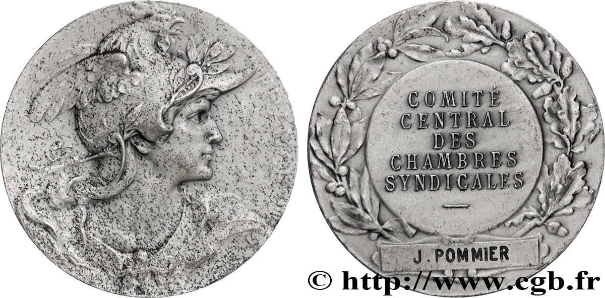 ASSOCIATIONS PROFESSIONNELLES - SYNDICATS Médaille, Comité central des chambres syndicales TTB+