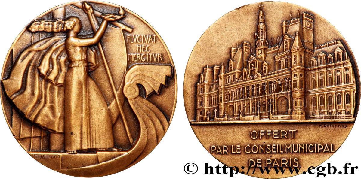 CONSEIL GÉNÉRAL, DÉPARTEMENTAL OU MUNICIPAL - CONSEILLERS Médaille, Offert par le conseil municipal TTB+