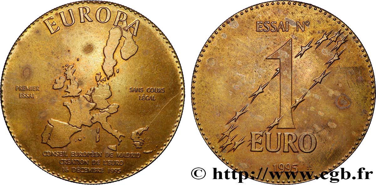 FUNFTE FRANZOSISCHE REPUBLIK Essai 1 Euro fVZ