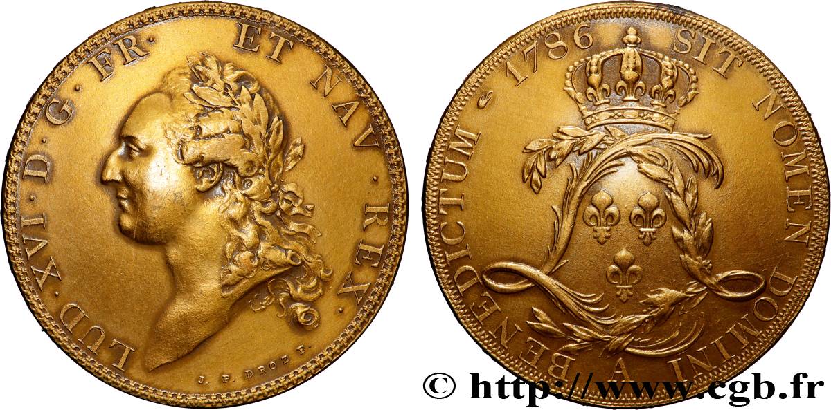 LOUIS XVI Médaille, Reproduction d’un écu de Calonne, n°149 fVZ/VZ