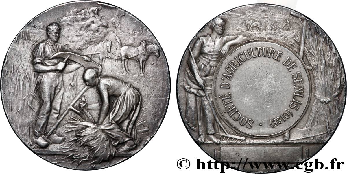 TROISIÈME RÉPUBLIQUE Médaille, Société d’agriculture TTB