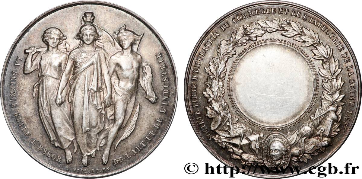 SOCIÉTÉS COMMERCIALES Médaille, Société libre d’émulation du commerce et de l’industrie de la Seine inférieure SUP