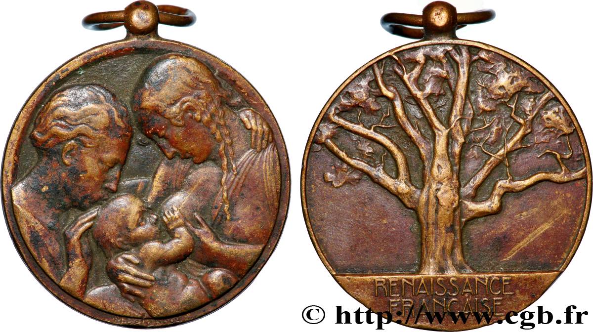 DRITTE FRANZOSISCHE REPUBLIK Médaille, Renaissance Française SS