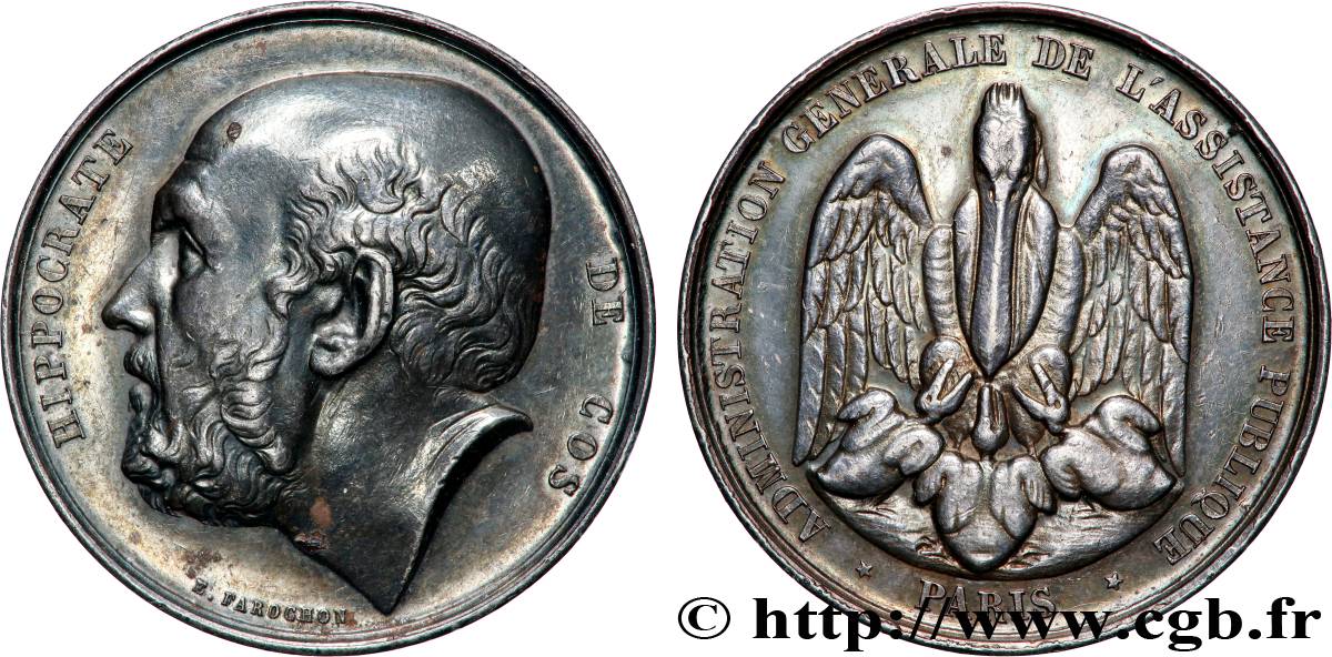 MÉDECINE - SOCIÉTÉS MÉDICALES Médaille, Assistance publique de Paris fVZ