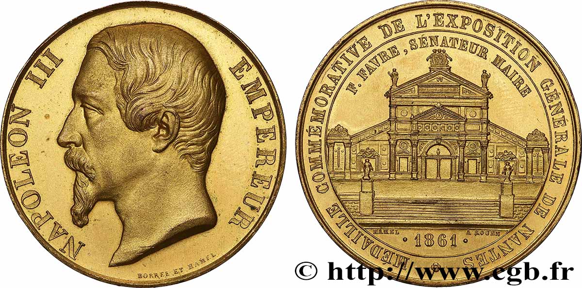 SECOND EMPIRE Médaille, Exposition générale de Nantes TTB+/SUP