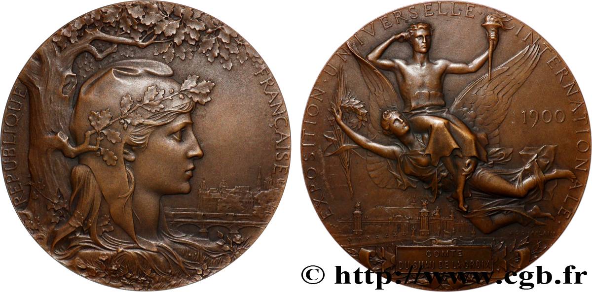 TROISIÈME RÉPUBLIQUE Médaille, Exposition Universelle Internationale TTB+