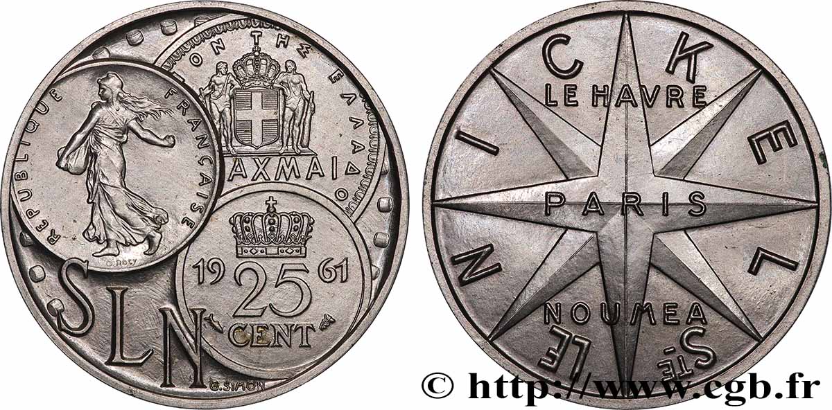 NOUVELLE-CALÉDONIE -  SOCIÉTÉ LE NICKEL Médaille, Société Le Nickel SUP