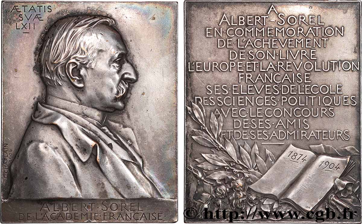 III REPUBLIC Plaquette, Albert Sorel AU