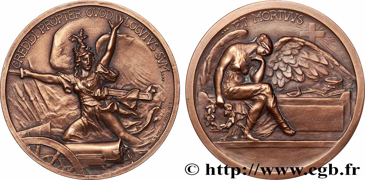 TROISIÈME RÉPUBLIQUE Médaille, Mort au combat TTB+