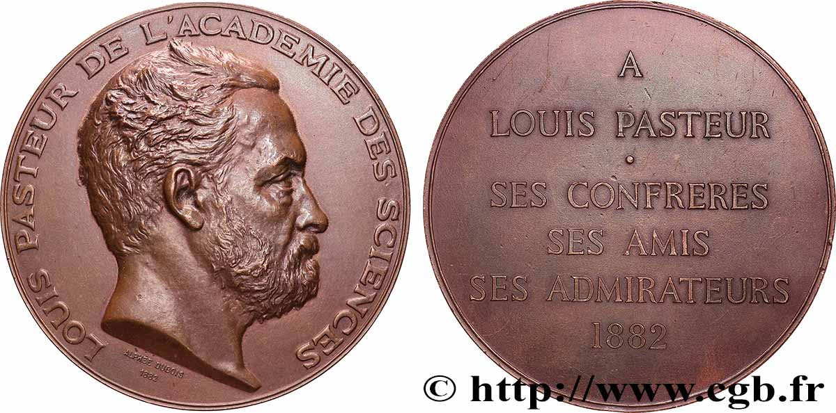 DRITTE FRANZOSISCHE REPUBLIK Médaille, Louis Pasteur, Académie des Sciences fVZ