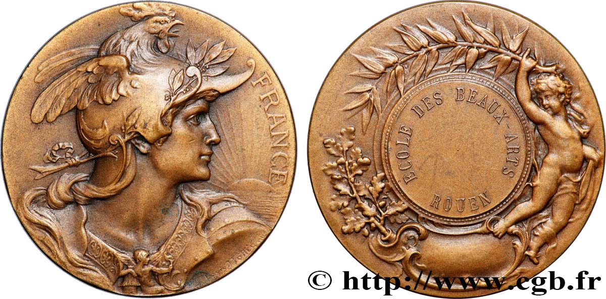 DRITTE FRANZOSISCHE REPUBLIK Médaille, École des Beaux-Arts fVZ