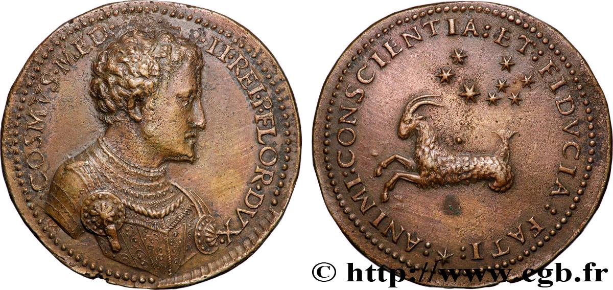ITALIE - TOSCANE - FLORENCE - COSME Ier DE MÉDICIS Médaille, Cosme Ier de Médicis, duc de Florence TTB+