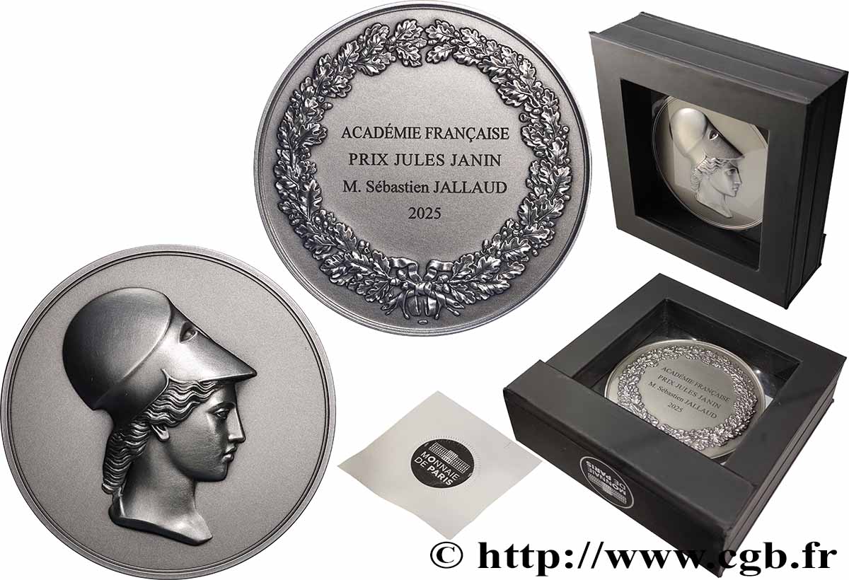 V REPUBLIC Médaille, Académie française, Prix Jules Janin MS