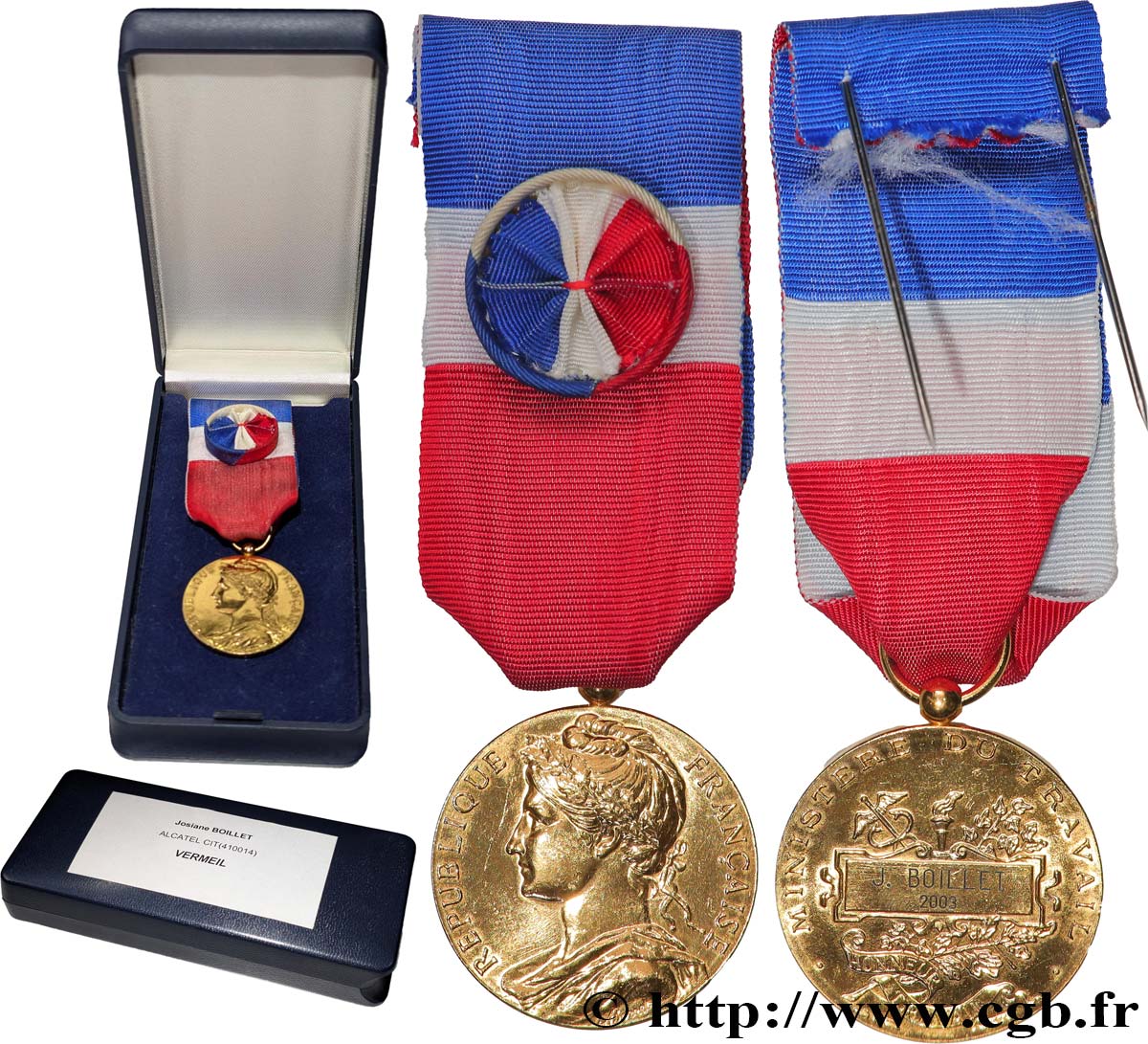 CINQUIÈME RÉPUBLIQUE Médaille d’honneur du travail, Ministère du travail et de la sécurité sociale SUP