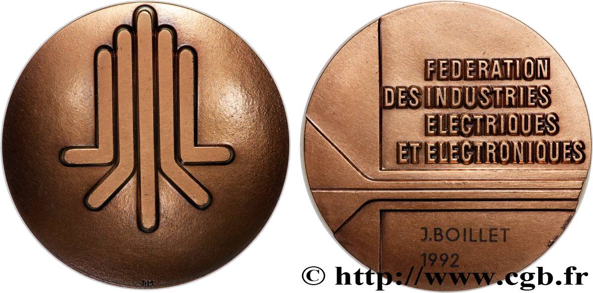 CINQUIÈME RÉPUBLIQUE Médaille de récompense, Fédération des Industries électriques et électroniques SUP