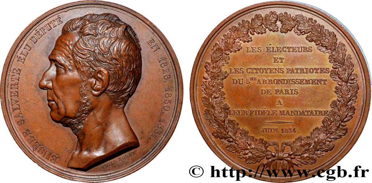 LUDWIG PHILIPP I Médaille, Eusbe Salverte député VZ