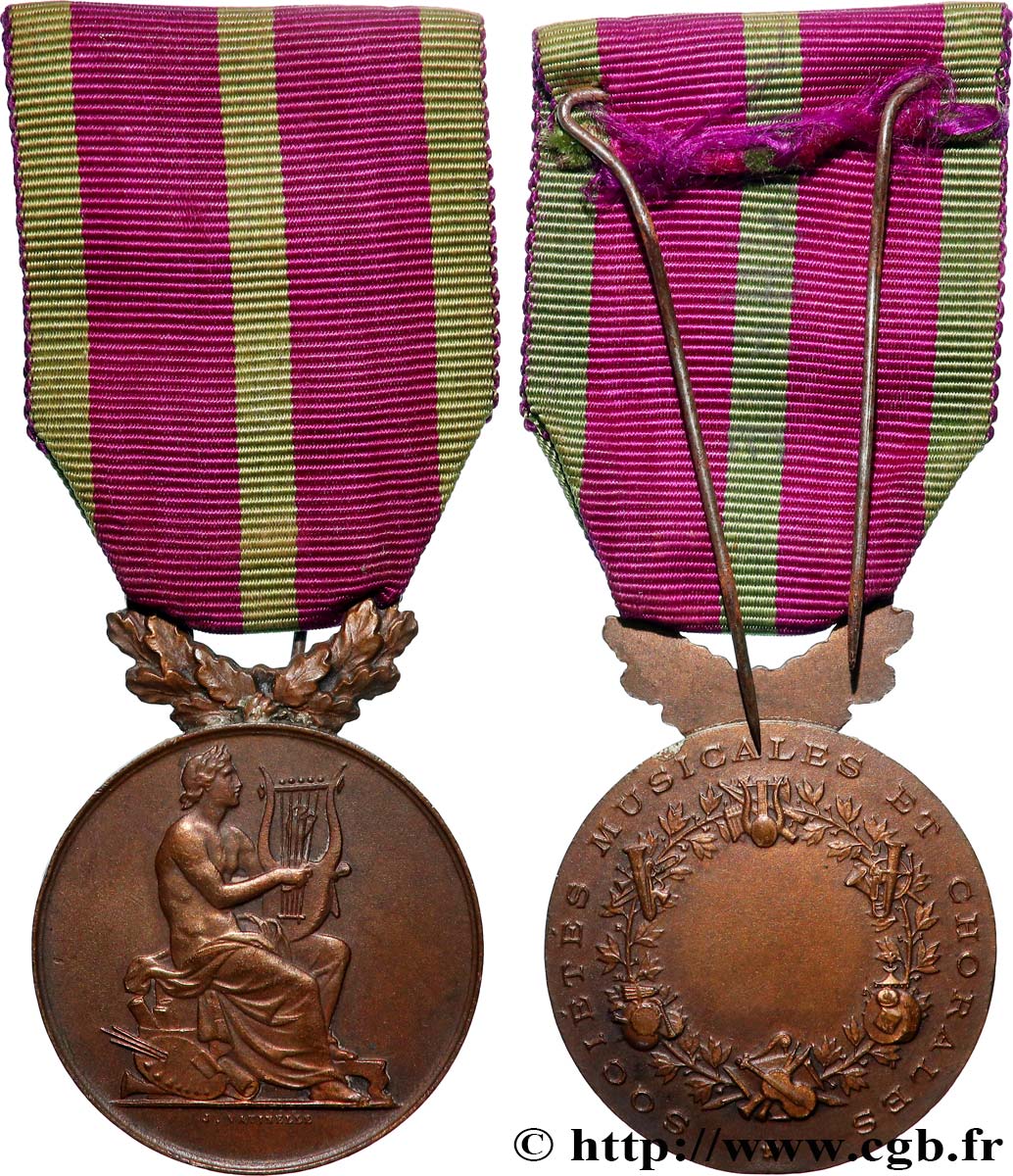 MUSIQUE, ARTS ET CONCERTS Médaille, Sociétés musicales et chorales fVZ
