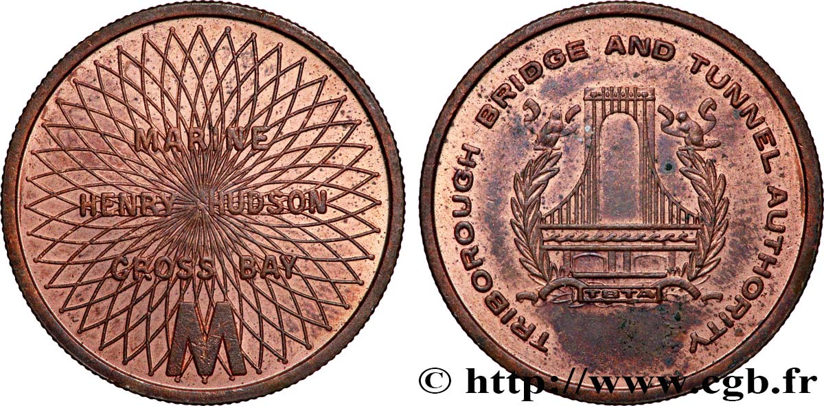 ÉTATS-UNIS D&nbsp;AMÉRIQUE Médaille touristique, Triborough Bridge TTB