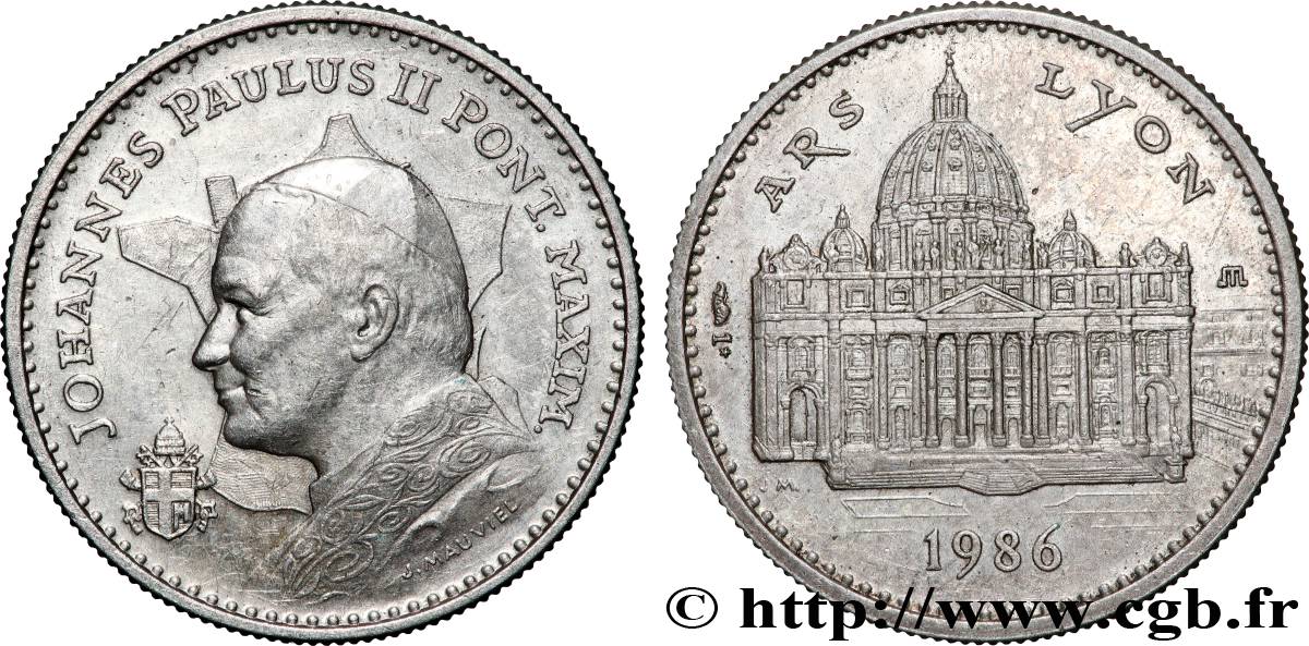 VATICAN ET ÉTATS PONTIFICAUX Médaille, Jean-Paul II, Ars-Lyon TTB+