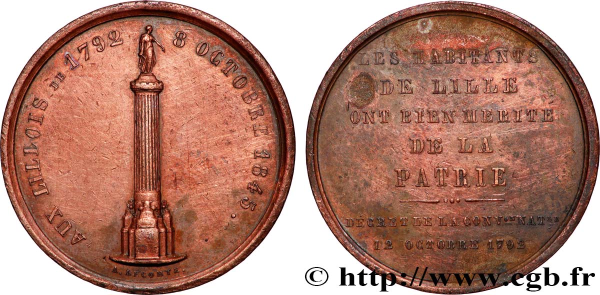 LOUIS-PHILIPPE I Médaille, Inauguration de la colonne à la déesse XF