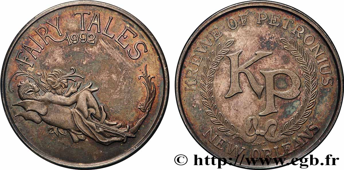 ÉTATS-UNIS D&nbsp;AMÉRIQUE Médaille, Kreme of Petronius, Fairy Tales SUP