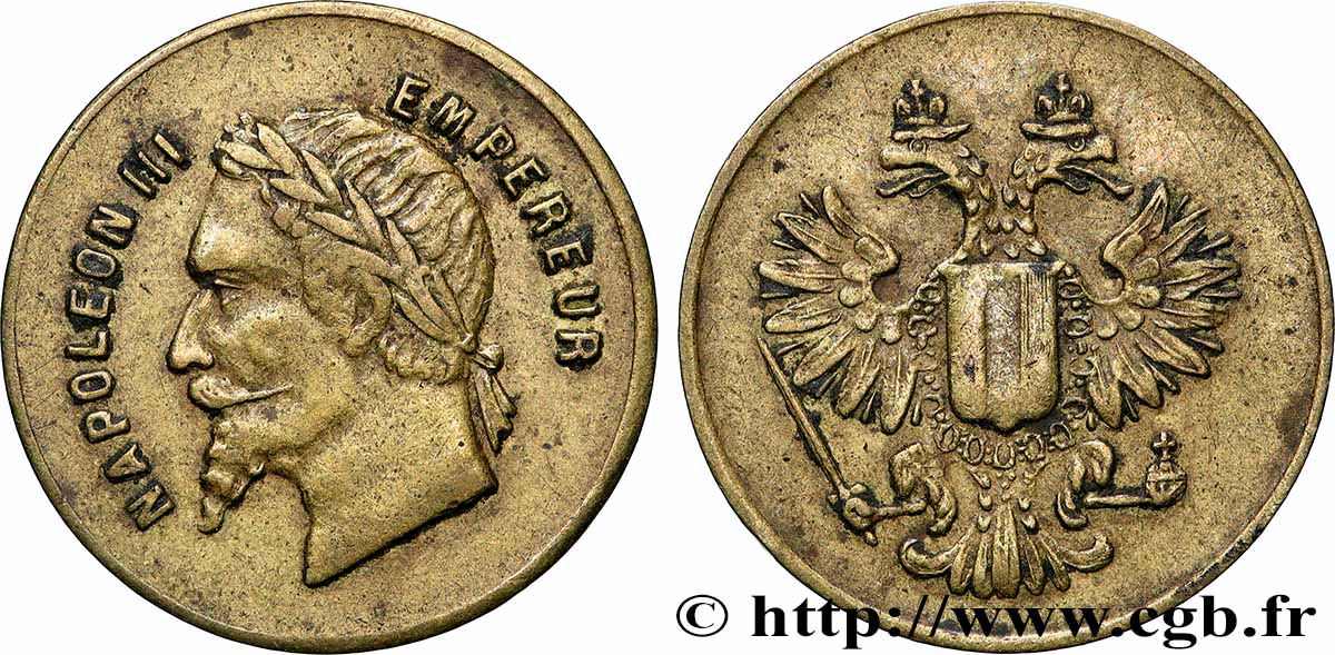 SECOND EMPIRE Médaille, Napoléon III XF