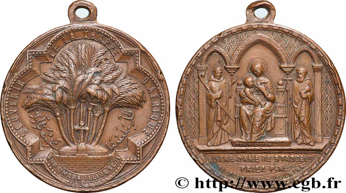 ALGÉRIE - LOUIS PHILIPPE Médaille, Notre-Dame de Staouëli, Souvenir de la Trappe d’Afrique XF/VF
