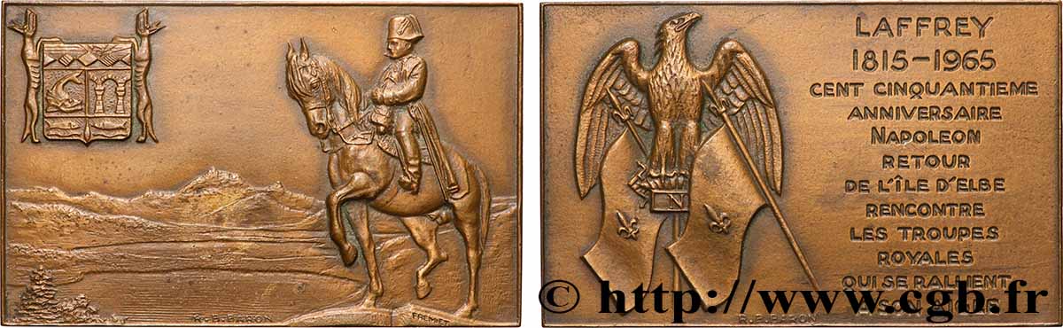 QUINTA REPUBBLICA FRANCESE Plaquette, 150e anniversaire du retour de l’île d’Elbe q.SPL