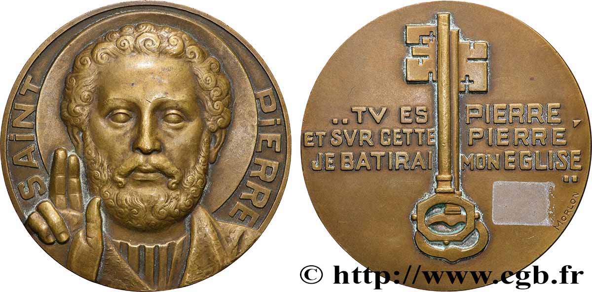 MÉDAILLES RELIGIEUSES Médaille, Saint Pierre TTB
