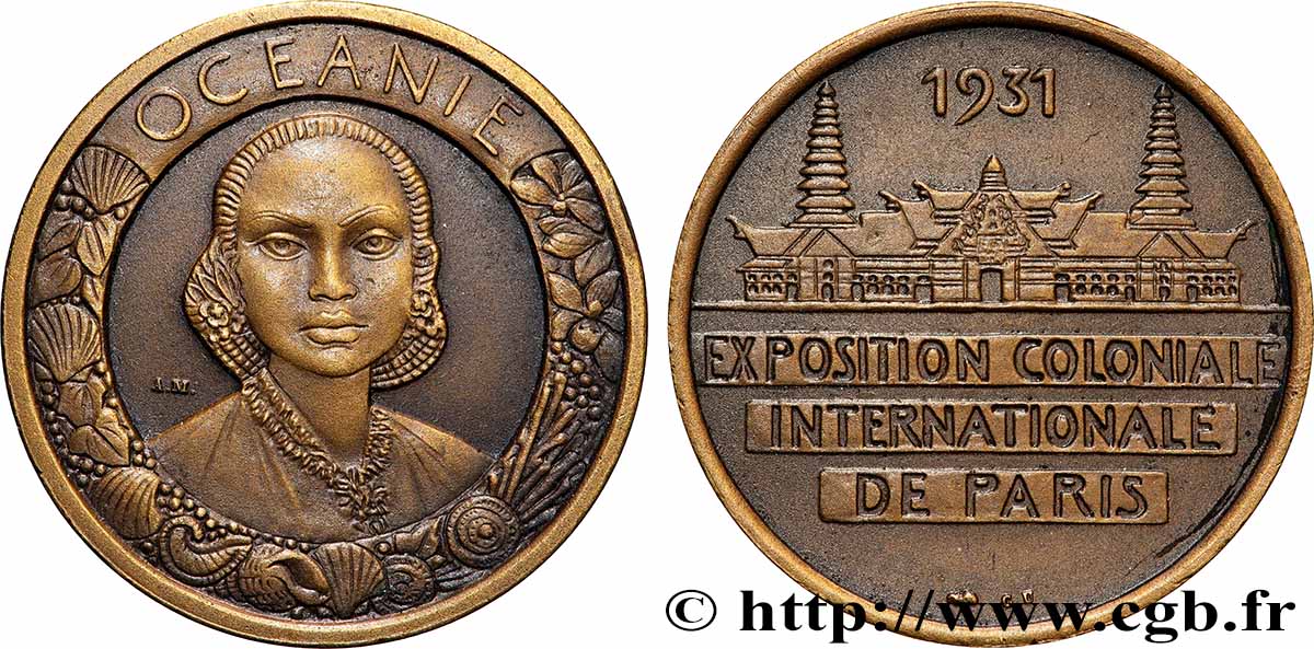 TERZA REPUBBLICA FRANCESE Médaille, Exposition Coloniale Internationale - Océanie q.SPL