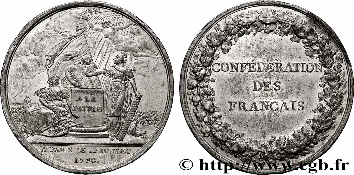 FRENCH CONSTITUTION Médaille, Confédération des Français fVZ/SS