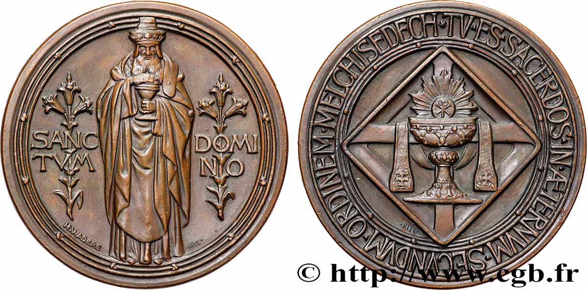 MÉDAILLES RELIGIEUSES Médaille, La Prêtrise de Melchisédek TTB+