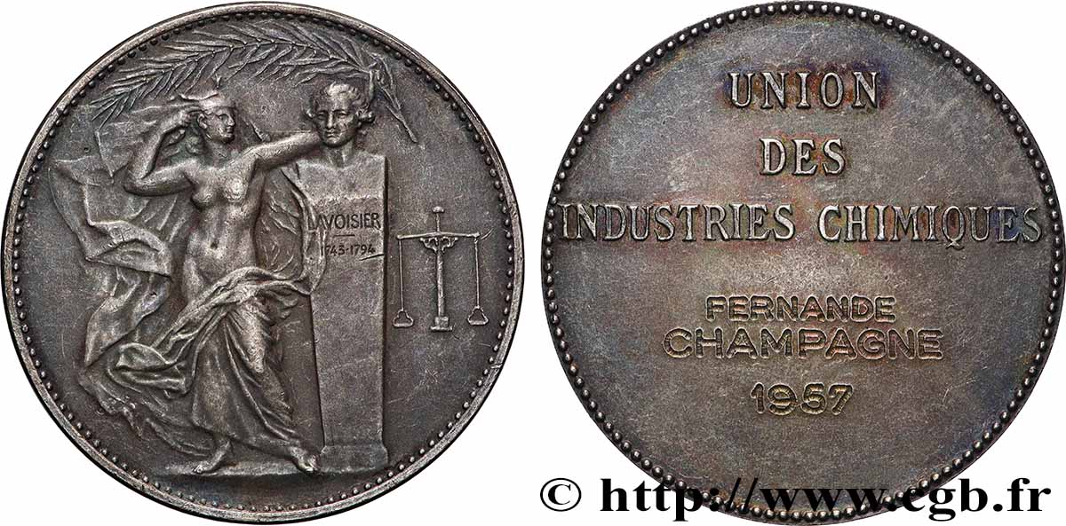 VIERTE FRANZOSISCHE REPUBLIK Médaille de récompense, Union des industries chimiques SS