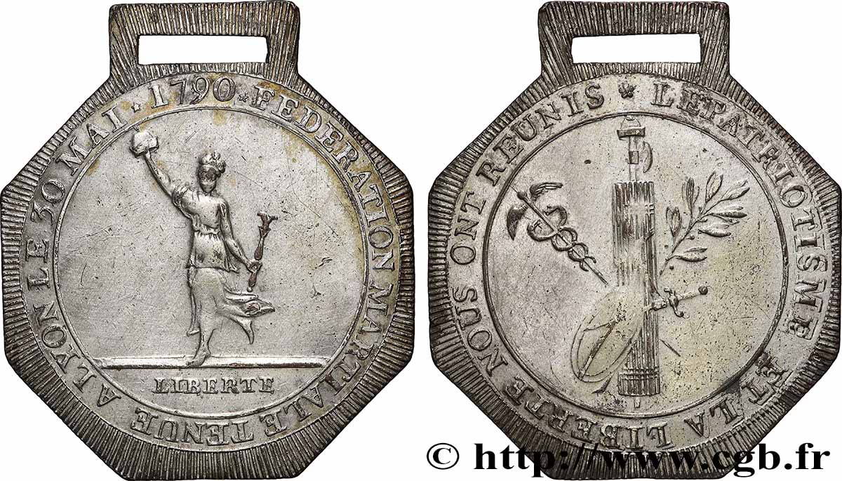 FRENCH CONSTITUTION Médaille patriotique XF