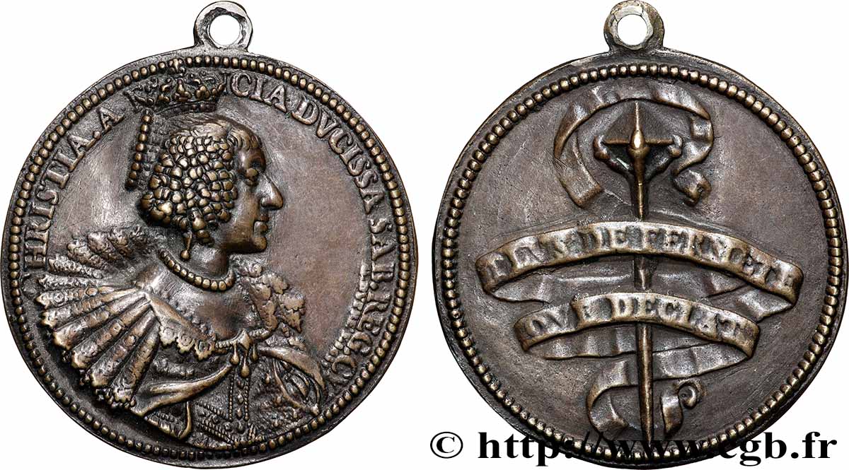 SAVOIE - DUCHÉ DE SAVOIE - VICTOR-AMÉDÉE I Fonte, Christine, duchesse de Savoie TTB+/TTB